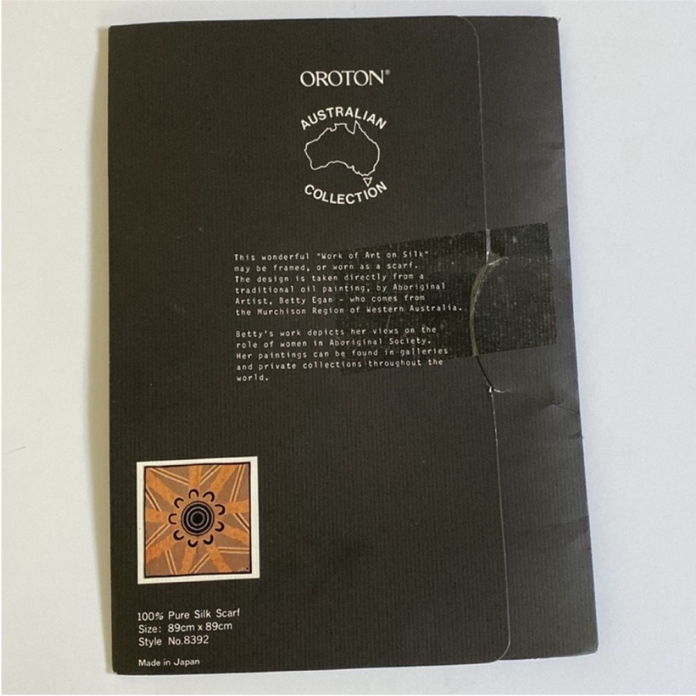 Oroton Silk Scarf Australian Collection Silk Scarf Design by Betty Egan New - Picture 4 of 8